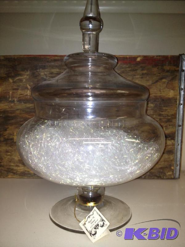 Glass Candy Dish, serving vessel, new with ta...