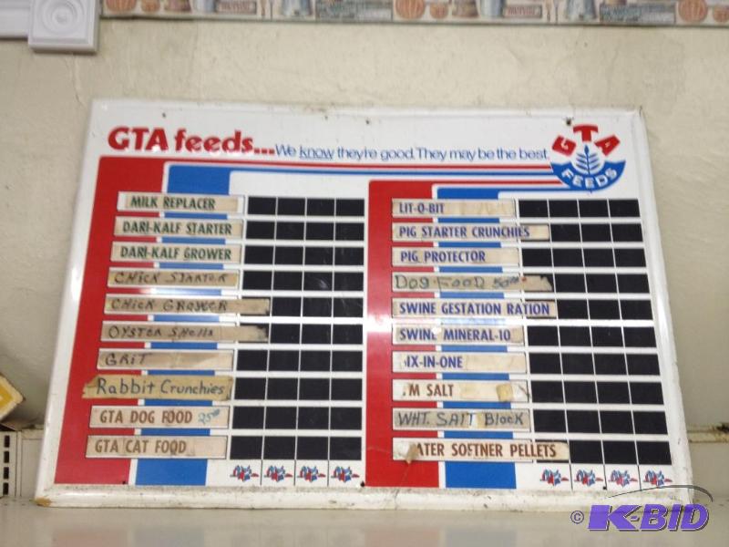 Vintage GTA Feeds Tin Sign
