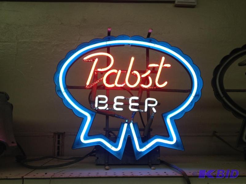 Vintage Pabst Beer Neon Sign Lowry Consignments 8 KBID