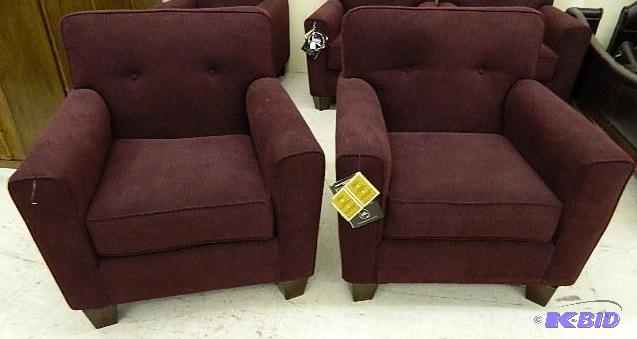 2 Sofa Chairs  Dark Purple Color. Dimensions...