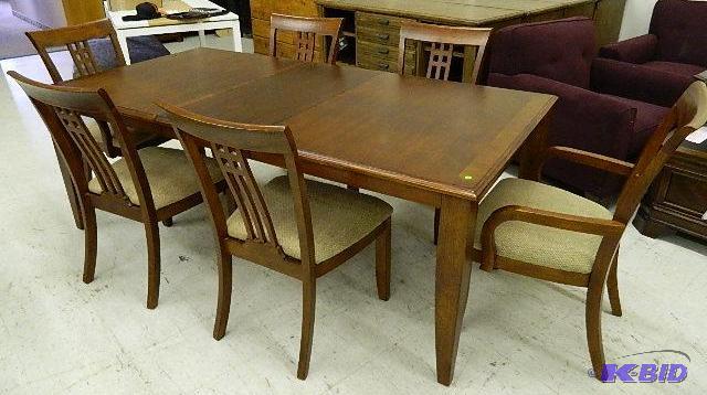 Dining room table set (7) pc , 6 chairs &amp...