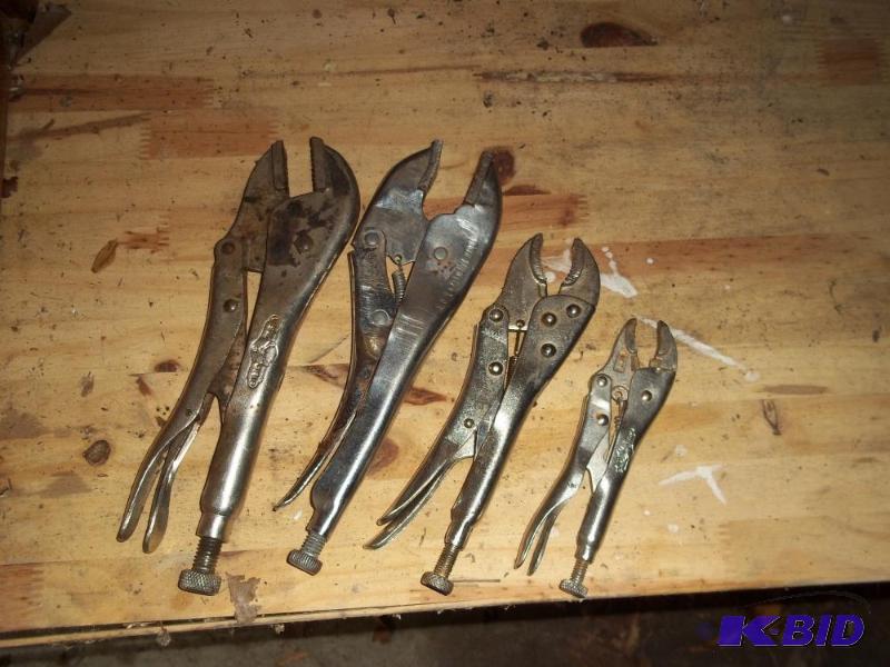 lot 216 image: 4 misc locking plyers,