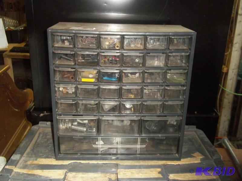 lot 236 image: bolt tool drawer, with misc contents
