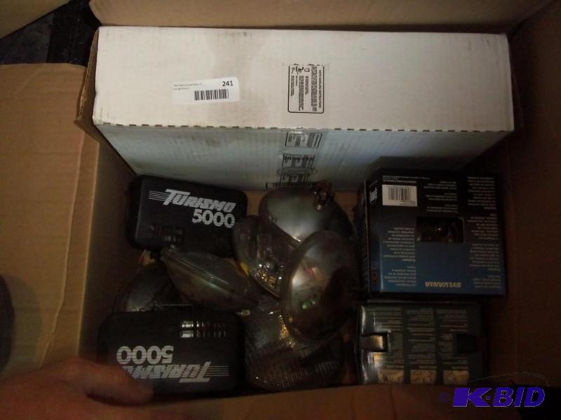 lot 241 image: Box of headlights
