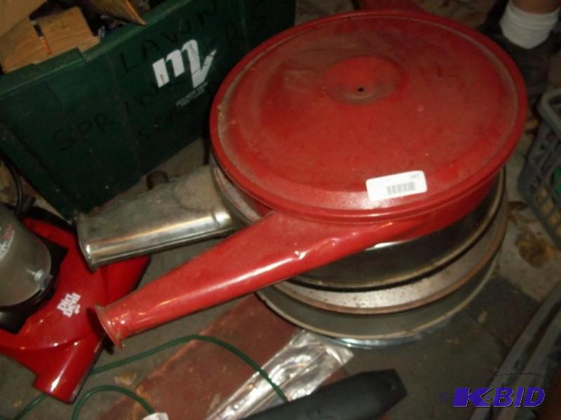 lot 247 image: Oldsmobile air cleaners and chrome trim rings