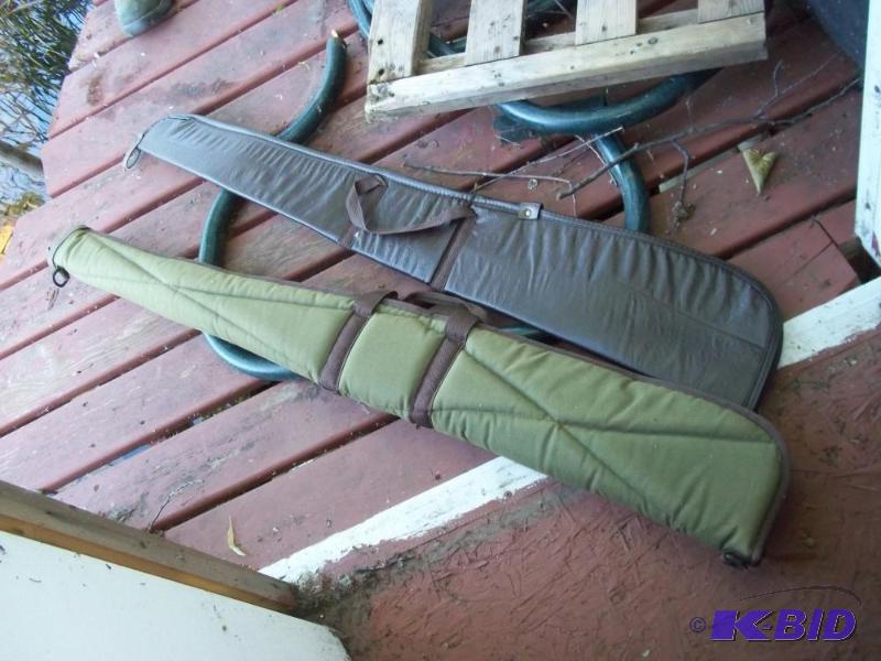lot 265 image: 2 gun cases - 1 green and 1 brown