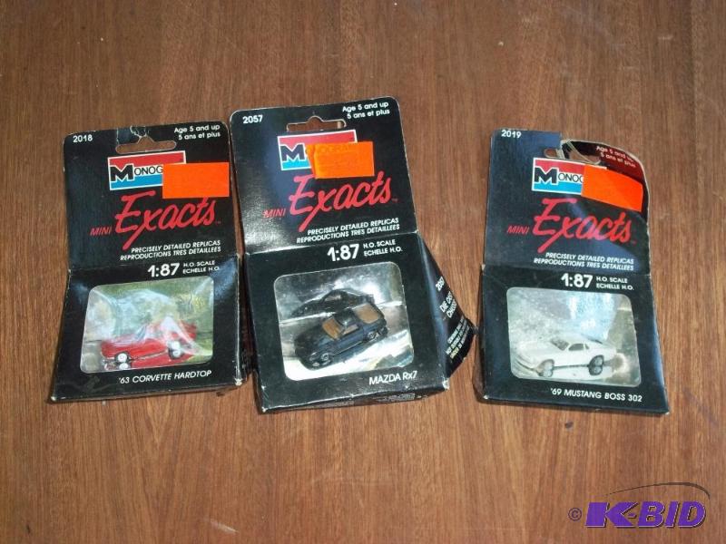 lot 274 image: monogram corvette, monogram mustang, monogram mazda - in original packaging