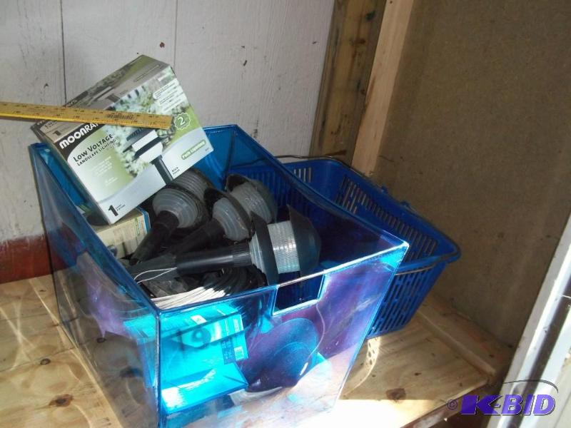 lot 294 image: 2 totes of outdoor  landscape low voltage lighting