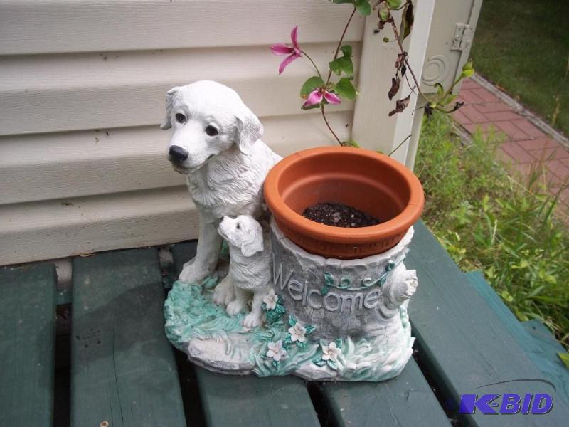 lot 33 image: Welcome dog planter
