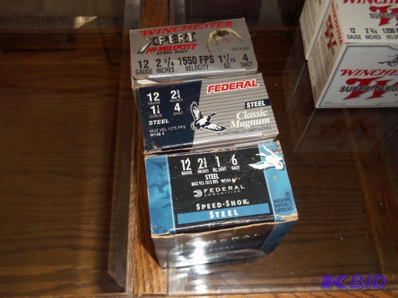 lot 330 image: 2 12 boxes 12 guage 2 34 steel shotgun shells.