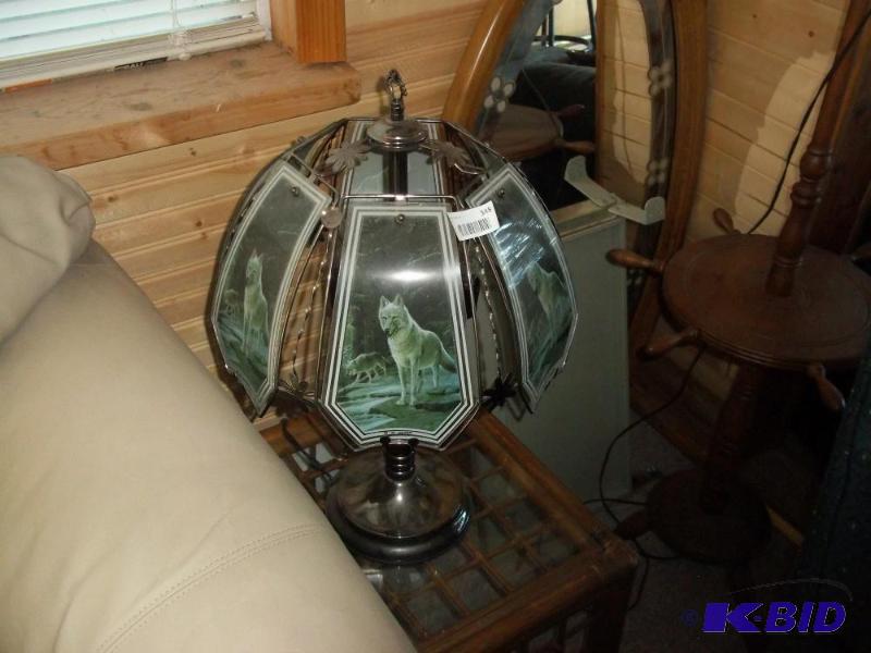 lot 348 image: Wolf touch lamp