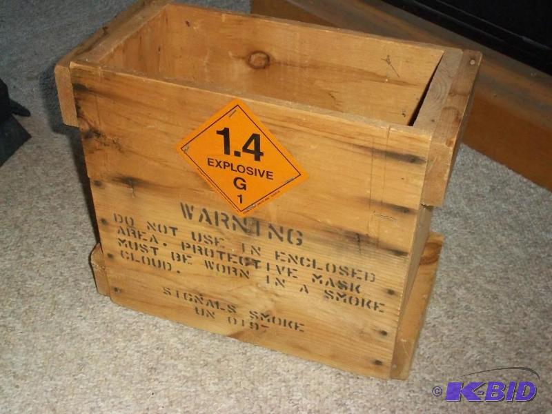 lot 352 image: Wooden explosive box
