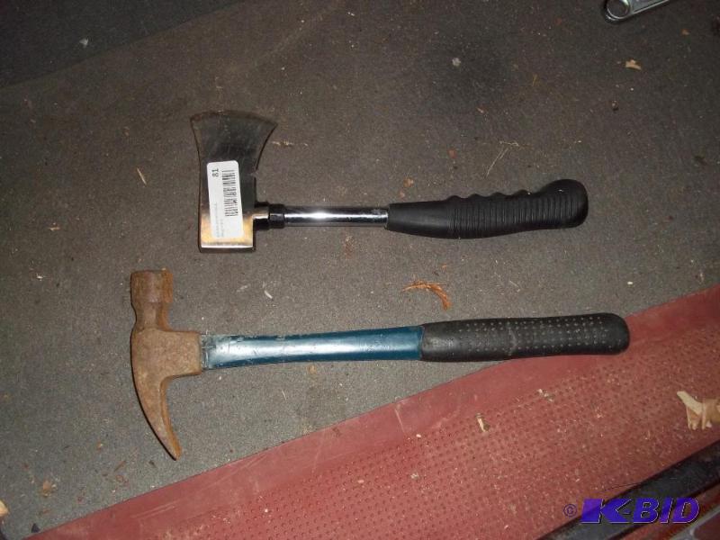 lot 81 image: claw hammer, hatchet