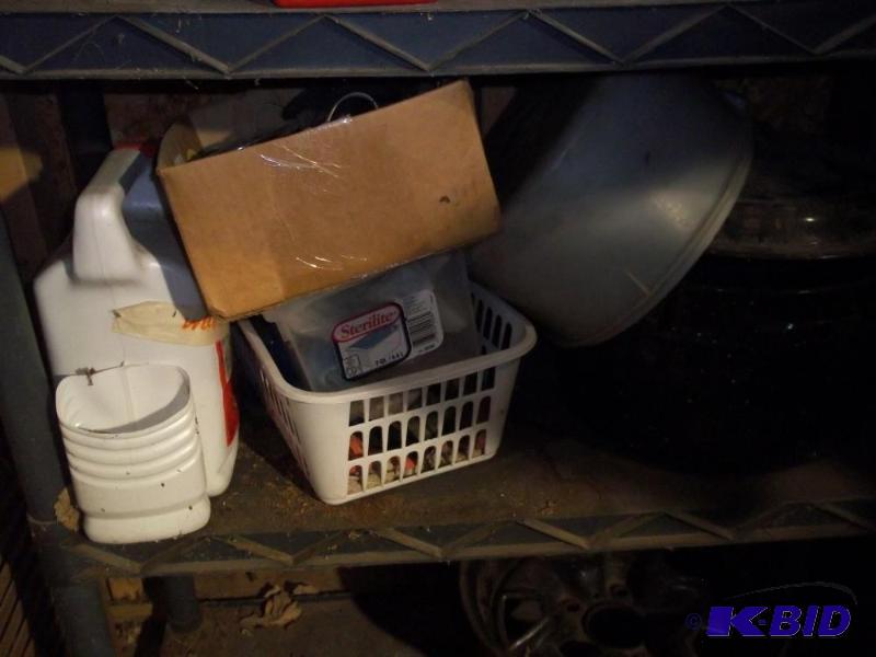 lot 95 image: Misc. plumbing parts, canning materials,