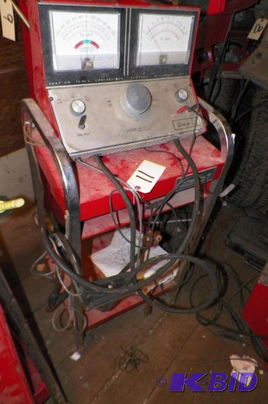 lot 11 image: Snap-on MT552A Starting & Charging Circuit Tester On A Snap-on Cart. Working Unit