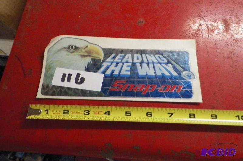 lot 116 image: Snap-on Leading The Way Decal SSX-1214A