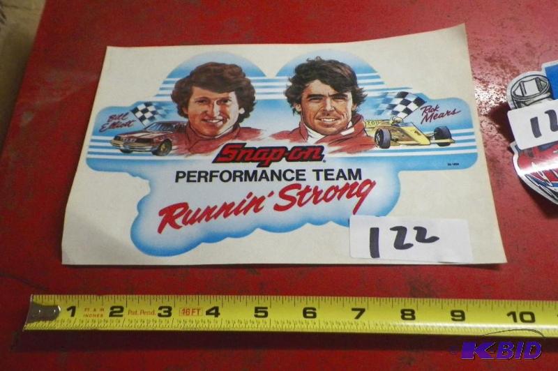 lot 122 image: Snap-on Performance Team Decal SS-1004