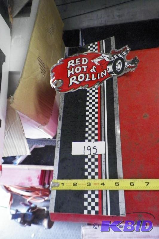 lot 195 image: Snap-on Red Hot & Rolling Decal