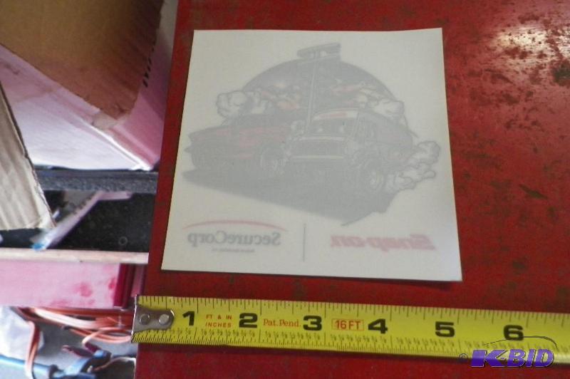lot 199 image: Snap-on Secure Corp. Window Sticker
