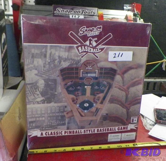 lot 211 image: Snap-on Baseball Pinball Style Game