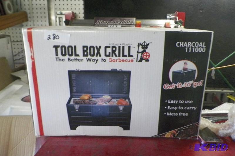 lot 280 image: Tool Box Charcoal Grill
