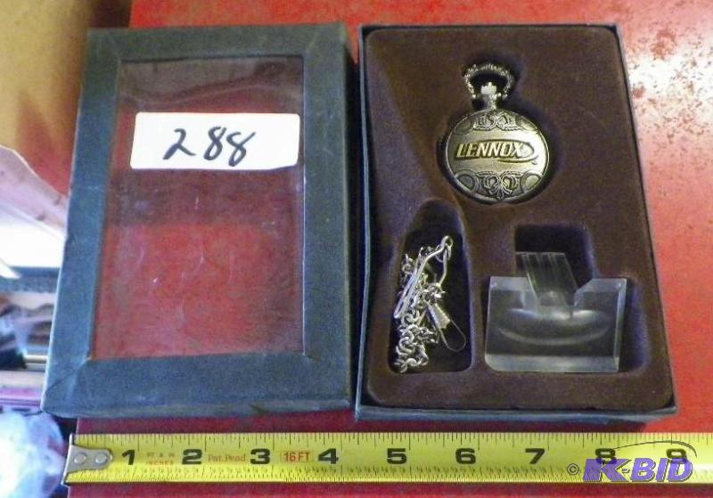 lot 288 image: Lennox Pocket Watch wChain & Stand