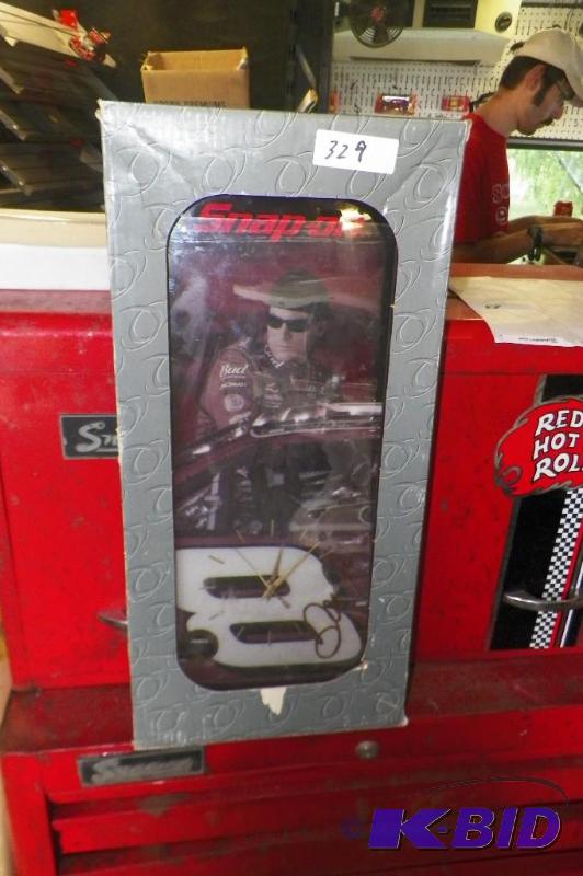 lot 329 image: Snap-on Dale Earnhardt Jr. Clock 24 x 12 New in Box