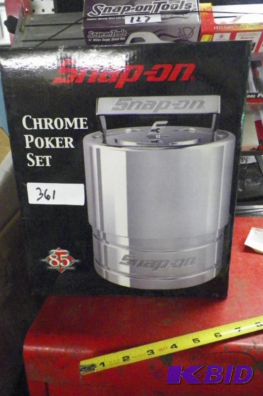 lot 361 image: Snap-on Chrome Poker Set New in Packaging