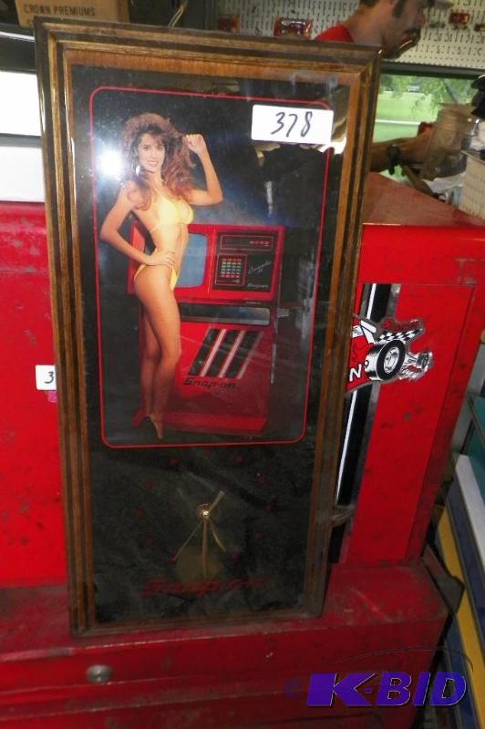 lot 378 image: Snap-on Clock 11 x 22 Clock Needs Repair