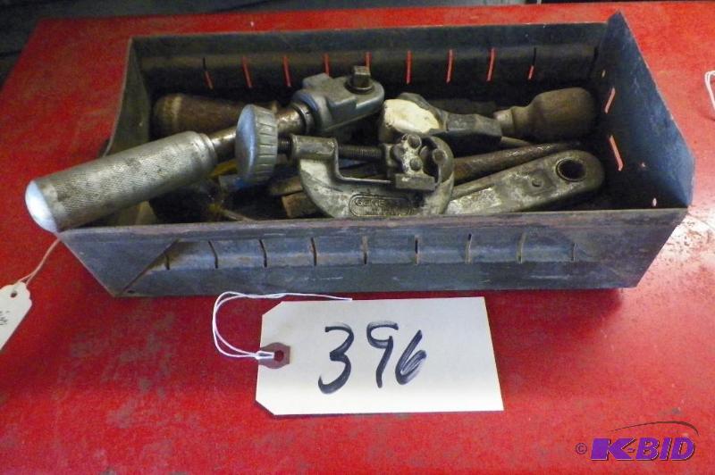 lot 396 image: Box of Old Tools