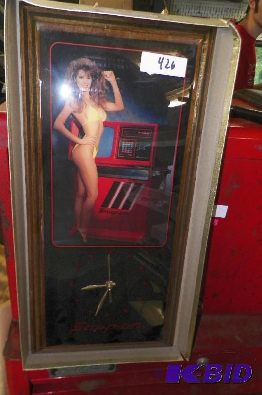 lot 426 image: Snap-on Clock Rowanne 904 11 x 22 Does have Some Scuffs in Varnish