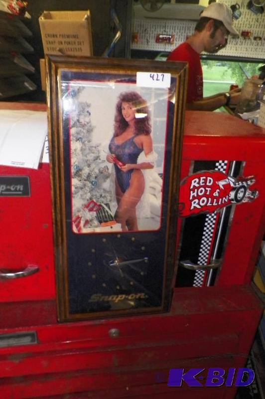 lot 427 image: Snap-on Clock Kim 9008 11 x 22 Scuffs Across Top & Middle