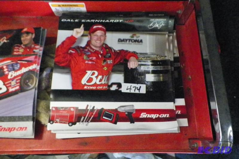lot 474 image: 10 2005 Snap-on Dale Earnhardt Jr. Past Calendars