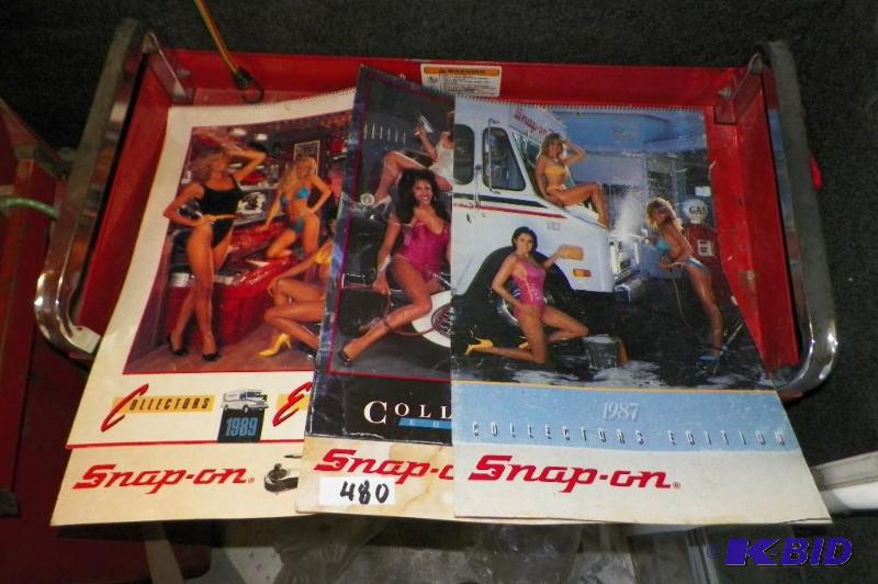lot 480 image: 3 Snap-on Past Calendars 1987, 1988, 1989