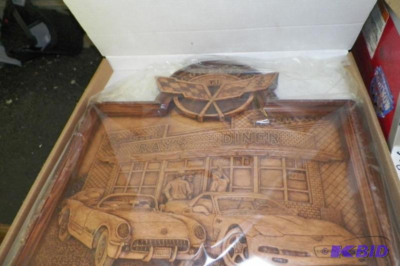 lot 488 image: Creative Carvings Corvette 50th Anniversary 20 x 20