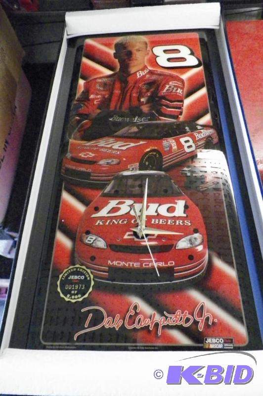 lot 508 image: Dale Earnhardt Jr. Budweiser Clock New in Box