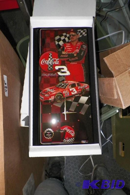 lot 510 image: Dale Earnhardt Sr. Coca-Cola Clock New in Box