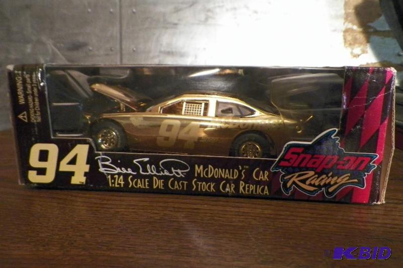 lot 557 image: Snap-on Racing Bill Elliot McDonalds Car, 24 carot gold finish