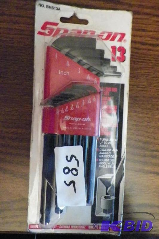 lot 585 image: Snap-on 13 Allen Wrench Set, .050-38