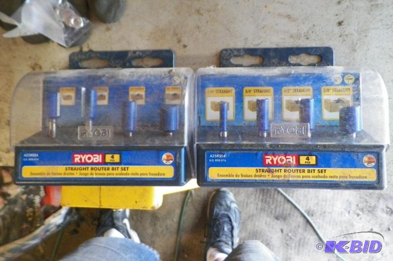 lot 640 image: 2 Ryobi Router Bit Sets