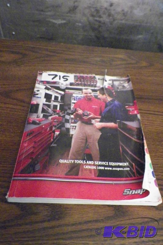 lot 715 image: Snap-on Sales Catalog Catalog 1000 Cover has large tear in it