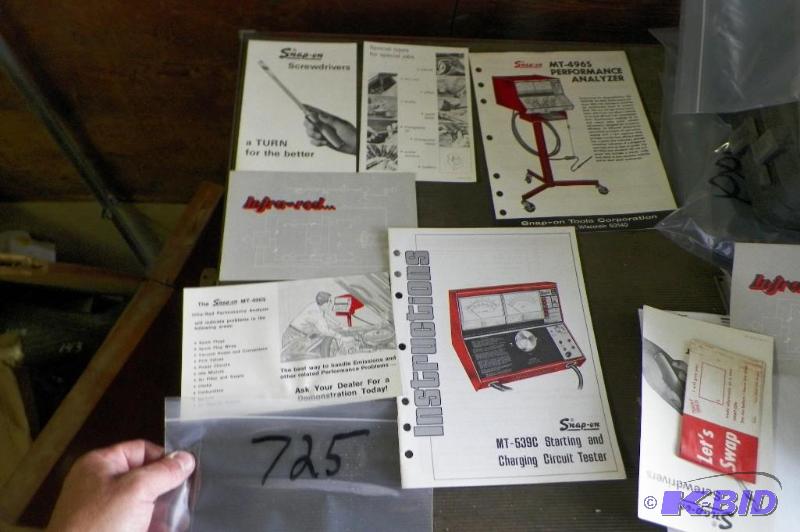 lot 725 image: Vintage Snap-on Brochures Found In an Old Box