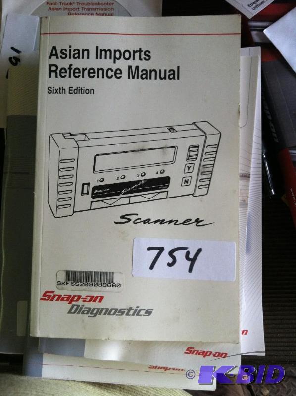 lot 754 image: Snap-on Diagnostics Asian Import Manual 1998