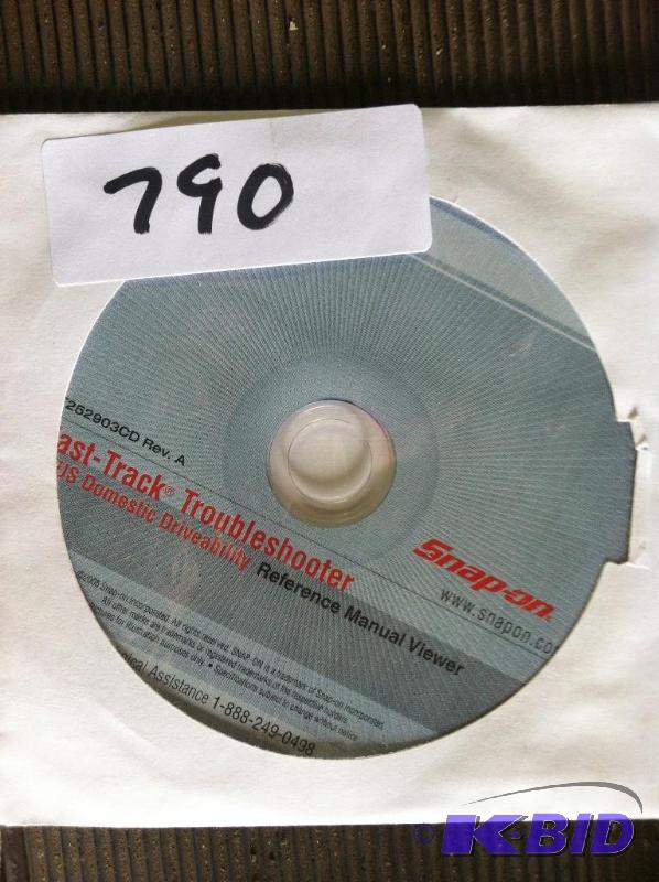lot 790 image: Snap-on Fast Track Troubleshooter Manuals CD