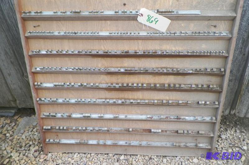 lot 869 image: Socket Holder Board Some Pieces Have Rust