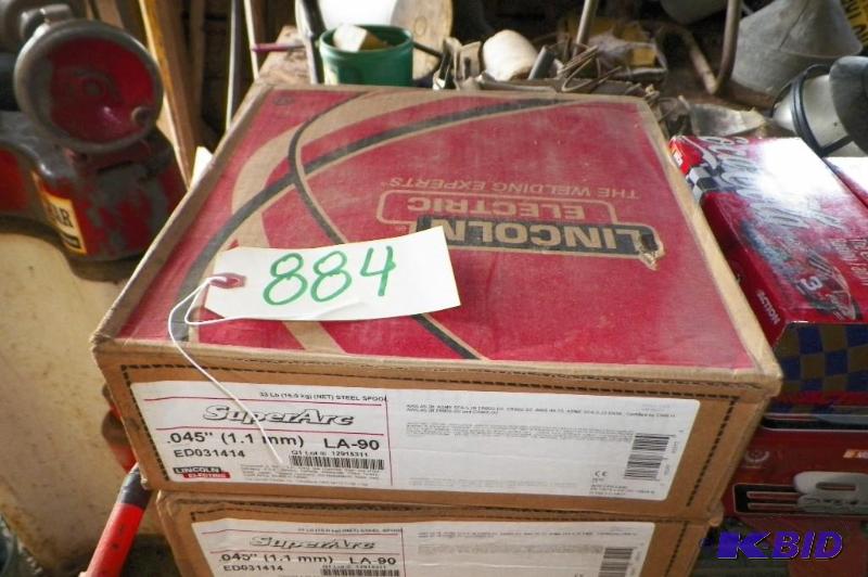 lot 884 image: SuperArc .045 Diameter Welding Wire 33lbs. New Unopened