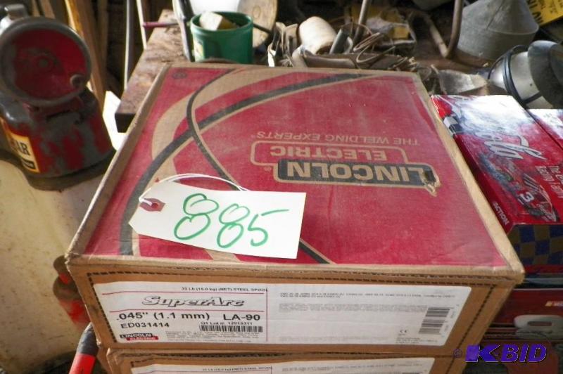 lot 885 image: SuperArc .045 Diameter Welding Wire 33lbs. New Unopened