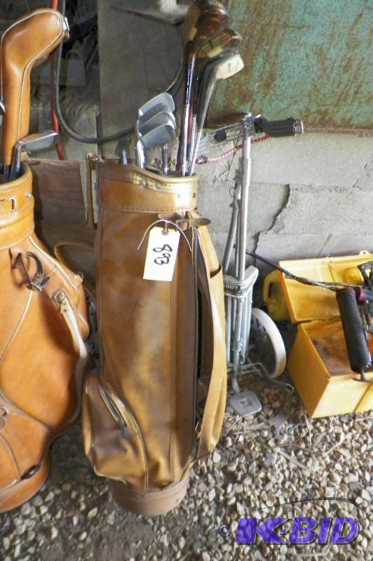 lot 893 image: Golf Bag Full of Clubs. Clubs Also Come wCaddy Wagon Golf Cart