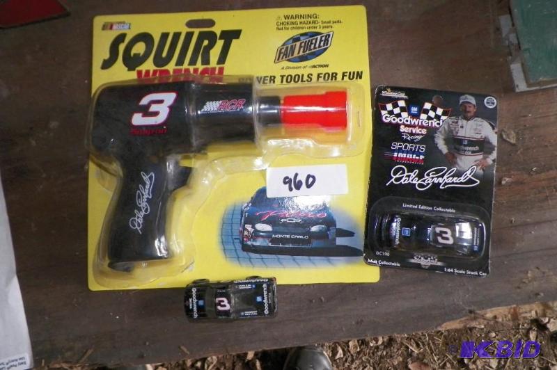 lot 960 image: Dale Earnhardt Sr. Squirt Wrench & 2 Dale Earnhardt Sr. Cars