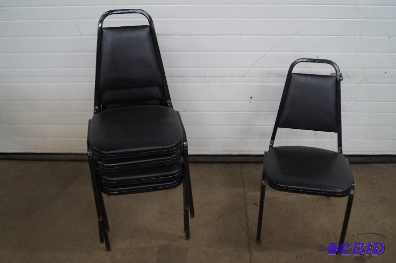 Black resturant stacking chairs